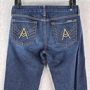 7 For All Mankind Jeans Womens 29x33 A Pocket Flared Low Rise Bell Bottom Leg